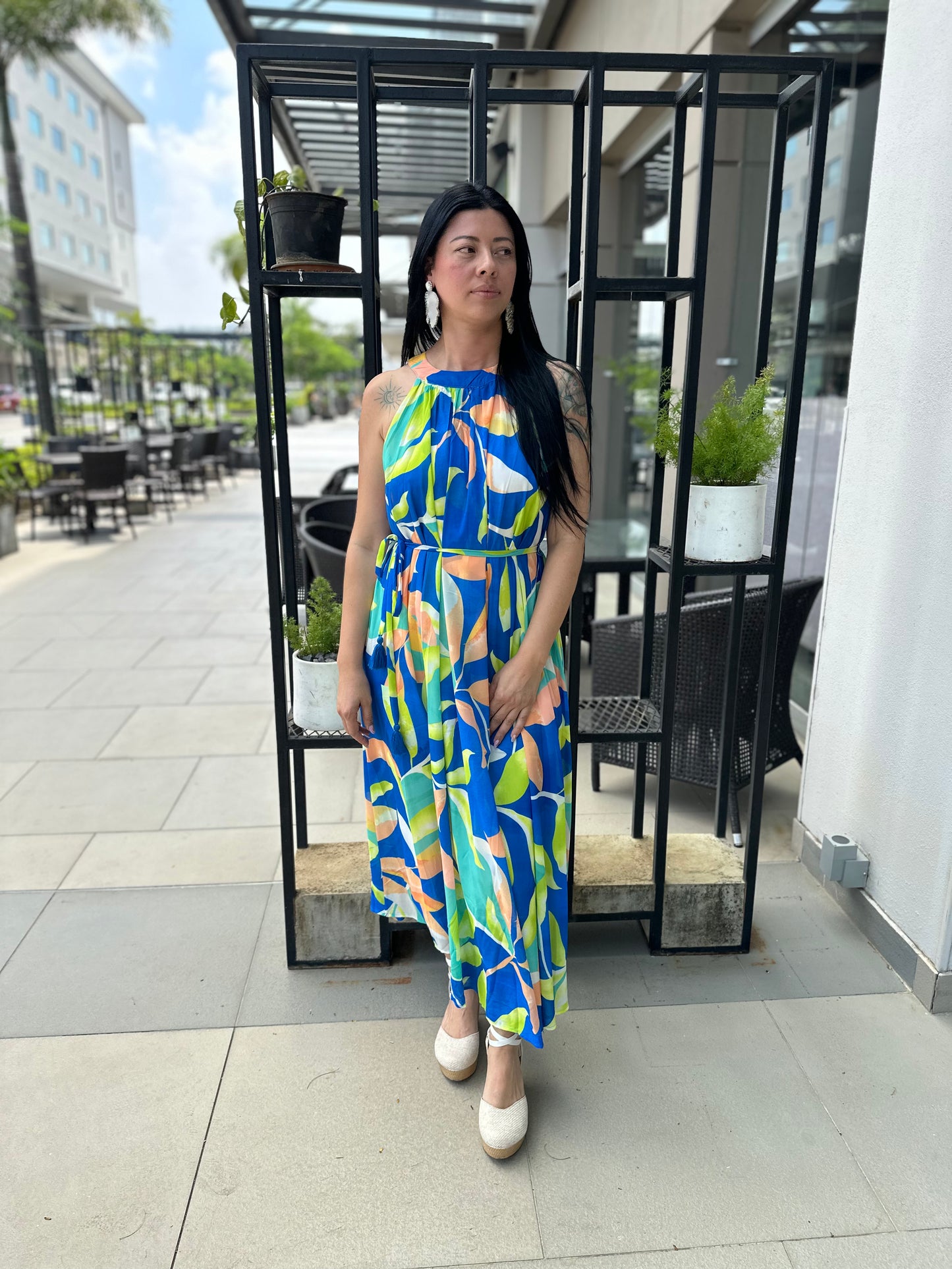 Vestido floral multicolor