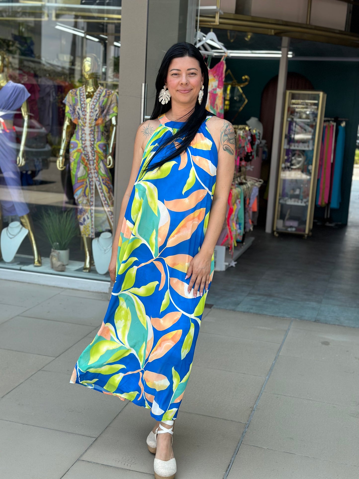 Vestido floral multicolor
