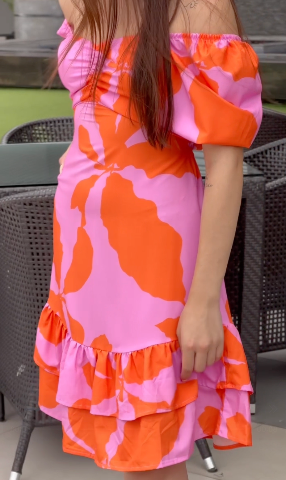 Vestido corto floral
