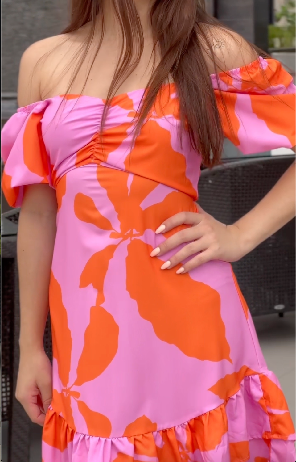Vestido corto floral