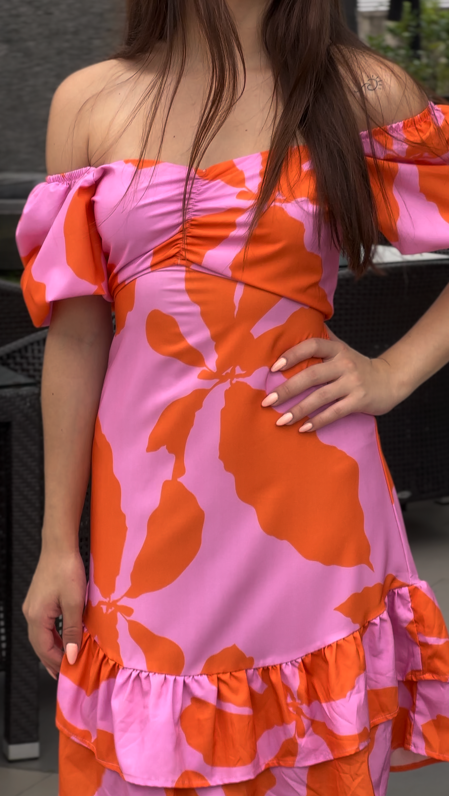 Vestido corto floral