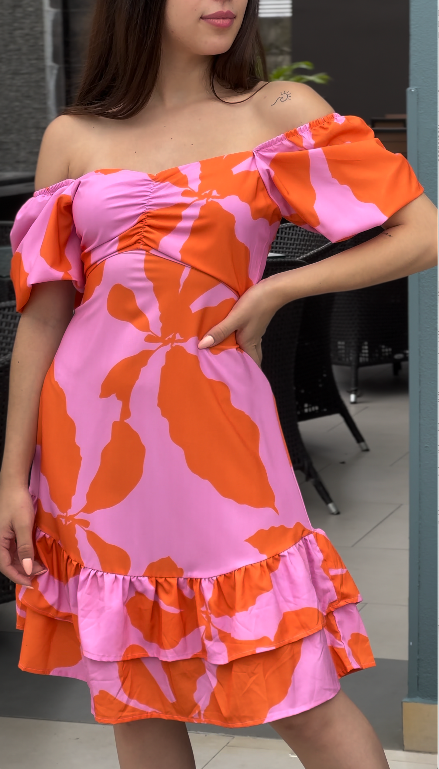 Vestido corto floral