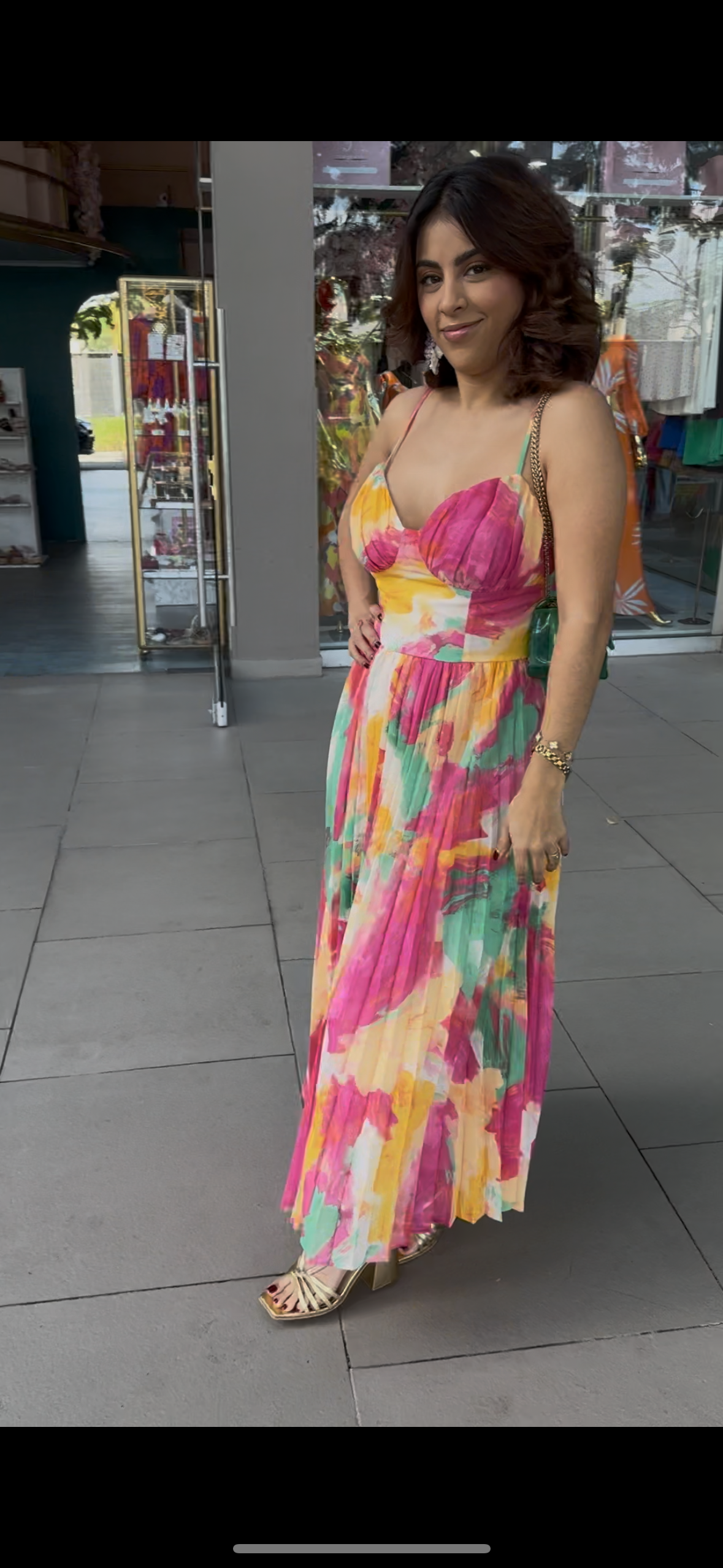 Vestido multicolor, tirantes