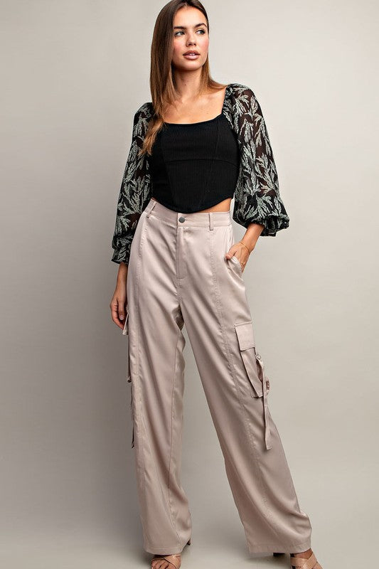 Blusa mangas mesh