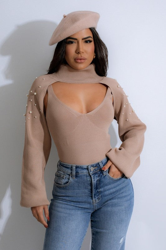 Blusa duo beige