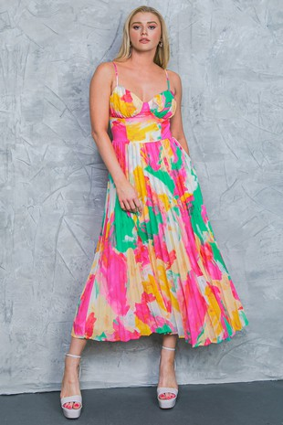 Vestido multicolor, tirantes