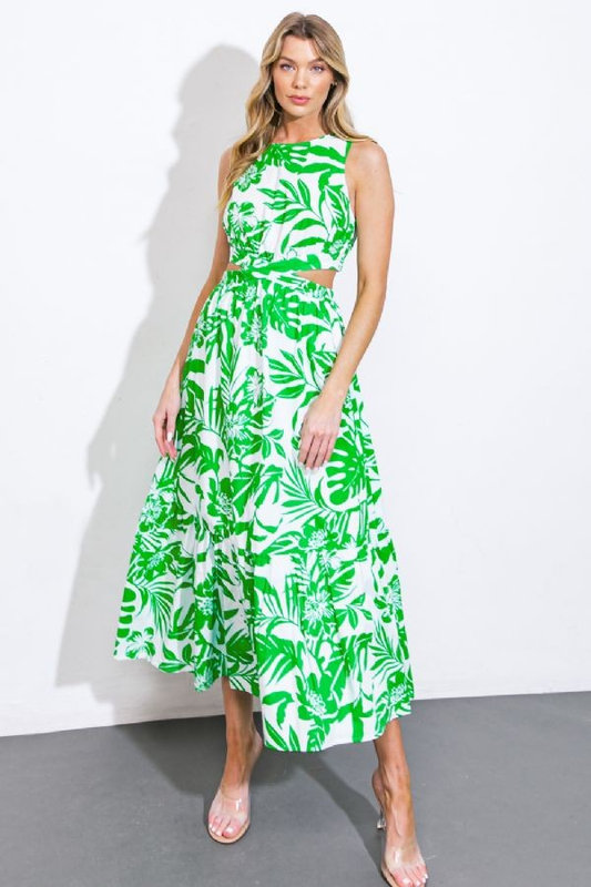 Vestido Floral verde