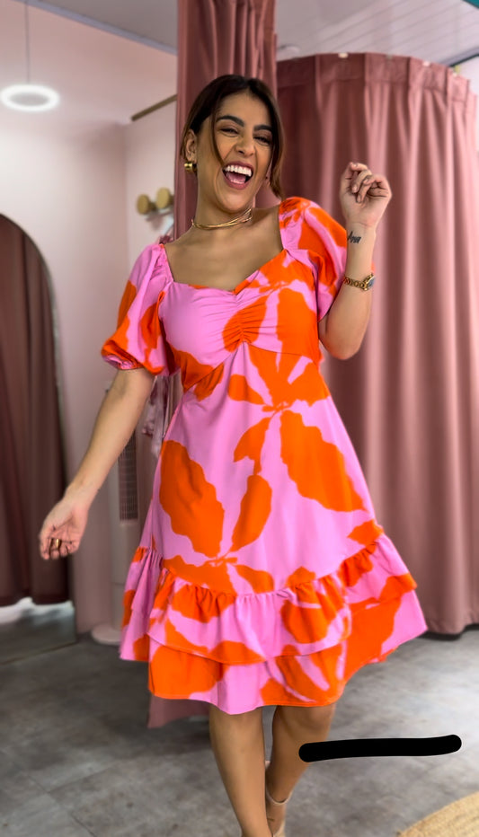 Vestido corto floral
